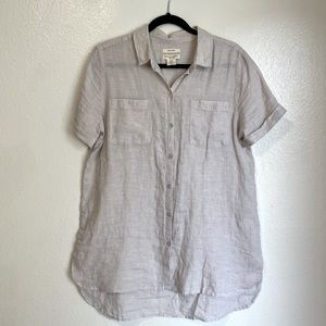 Christian Siriano 100% linen top